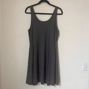 Eileen Fisher gray tank swing dress size LP